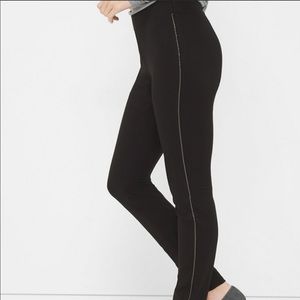 WHBM Black Chain Trim Leggings Size XS